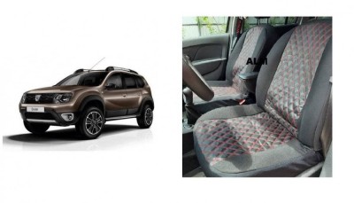 Huse textil - piele romburi Dacia Duster 2010-2017 Negru+Rosu &amp;reg; ALM foto