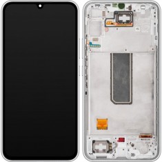 Display cu Touchscreen Samsung Galaxy A34 A346, cu Rama, Argintiu, Service Pack GH82-31200B foto