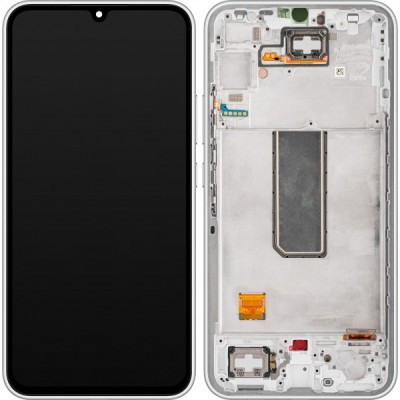 Display cu Touchscreen Samsung Galaxy A34 A346, cu Rama, Argintiu, Service Pack GH82-31200B foto