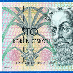 (3) BANCNOTA CEHIA - 100 KORUN 1997, PORTRET KAREL IV, STARE AUNC/UNC