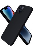 Huse silicon antisoc cu microfibra pentru Iphone 14 Plus Negru