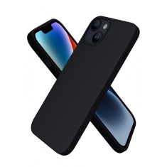 Huse silicon antisoc cu microfibra pentru Iphone 14 Negru