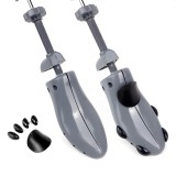 Set 2 sanuri, pentru largit si alungit incaltaminte, ABS metal, marime 39-43, universale, reglabile, gri