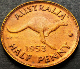 Cumpara ieftin Moneda istorica HALF PENNY - AUSTRALIA, anul 1953 * cod 4953, Australia si Oceania