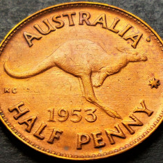 Moneda istorica HALF PENNY - AUSTRALIA, anul 1953 * cod 4953