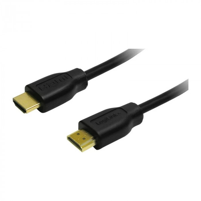 CABLU video LOGILINK HDMI (T) la HDMI (T) 5m conectori auriti negru CH0039