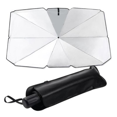 Parasolar auto pentru parbriz interior, 120x65 cm, Negru foto