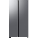 Side by side Samsung Bespoke RS70F65QETEO, 659 l, All Around &amp; Metal Cooling, WiFi, Clasa E, Silver