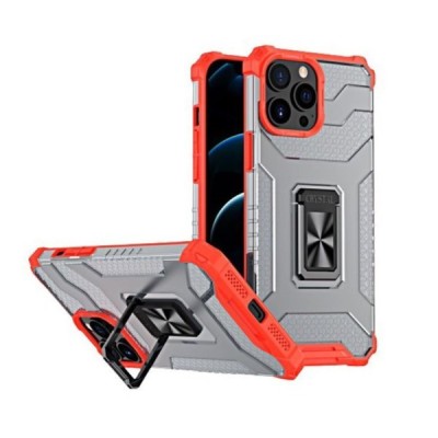 Husa de protectie Flippy compatibila cu Apple iPhone 13 Pro Max Acrylic Armor cu suport Rosu foto