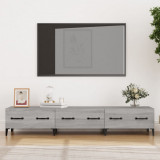 Comoda TV, sonoma gri, 150x34,5x30 cm, lemn prelucrat GartenMobel Dekor, vidaXL