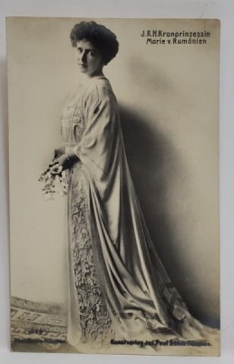 A.S.R. REGALA MOSTENITOAREA TRONULUI , MARIA A ROMANIEI , CARTE POSTALA , INCEPUTUL SEC. XX foto