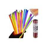 Set 100 Bratari Luminoase Flexibile Kruzzel, 8 Culori, 20x0.5cm, Durata Lumina 12 Ore