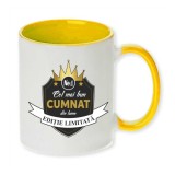Cana maner galben personalizata "Cel mai bun Cumnat", INOVATIX&reg;. 330ml