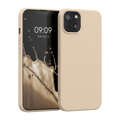 Husa pentru iPhone 13, Silicon, Crem, 55948.154