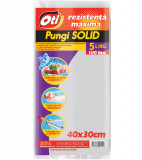 Set 100 Pungi Alimentare OTI SOLID 3 Kg, 400x300 mm, Punga din Plastic pentru Congelarea Alimentelor