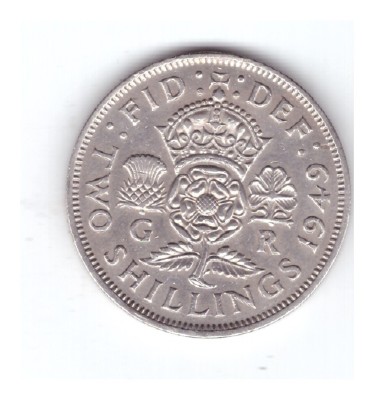 Moneda Anglia 2 shilling / 2 shillings 1949, stare buna, curata foto