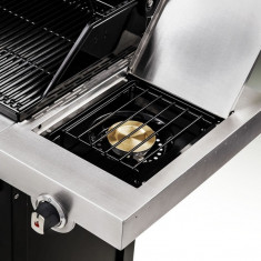 Gratar pe gaz BROIL PROFI 340 cu 3 arzatoare inox 4 roti de deplasare MN0190133 Raki foto