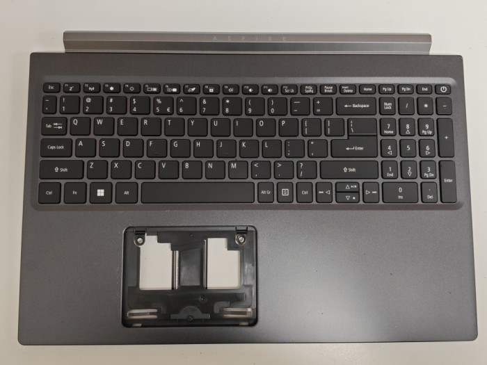Carcasa superioara cu tastatura palmrest Laptop, Acer, Aspire 7 A715-74G, 6B.QHDN2.001, AM2Y2000500, AP2Y2000700, iluminata, neagra, layout US