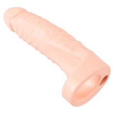 Inele pentru penis - Realistixxx Penetrare Dubla cu Vibratii Inel de Penis si Testicule cu Dildo Atasat foto