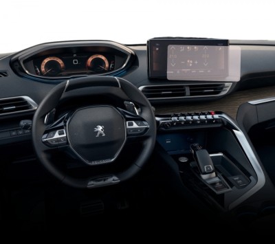 Folie Protectie Navigatie Peugeot 5008 2020+, Duragon, protectie Display Navigatie, silicon Transparent, Anti-zgarieturi, kit instalare foto