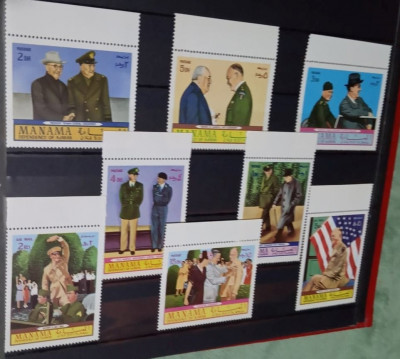 MANAMA, PERSONALITĂŢI - SERIE COMPLETĂ NEŞTAMPILATĂ MNH foto