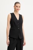 BOSS Orange vestă culoarea negru, un singur r&acirc;nd de nasturi, 50549419