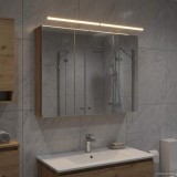 vidaXL Dulap cu oglindă pentru baie cu raft Pe perete Stejar artizanal 889134