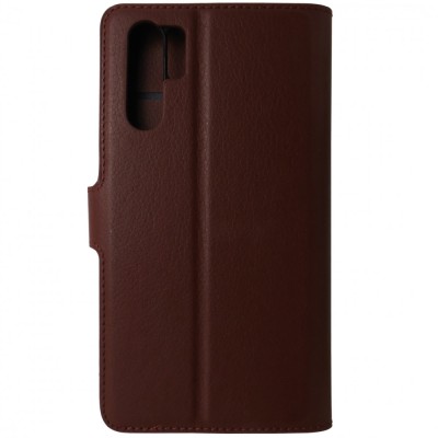 Husa tip carte cu stand Techsuit, aspect piele maro, pentru Huawei P30 Pro foto