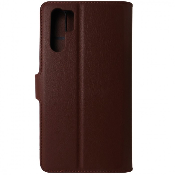 Husa tip carte cu stand Techsuit, aspect piele maro, pentru Huawei P30 Pro