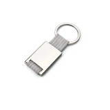 Breloc Metal &amp; Chinga Dalimag, 28x60mm, Gri - Inel Chei Rezistent, Design Compact, Accesorii Chei, Barbati/Femei, Cadou Personalizabil