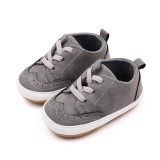 Pantofiori gri pentru bebelusi - Kary (Marime Disponibila: 3-6 luni (Marimea 18