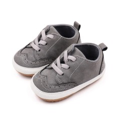 Pantofiori gri pentru bebelusi - Kary (Marime Disponibila: 3-6 luni (Marimea 18