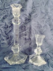 Sfesnice din cristal, set două bucăți