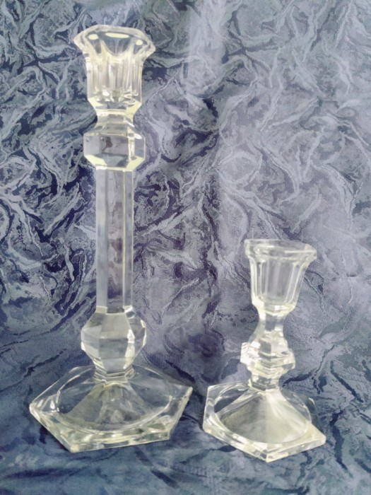 Sfesnice din cristal, set două bucăți