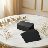 Set 50 carduri negre simple - 9 x 5 cm - pentru personalizare