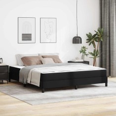 vidaXL Pat Altele Negru 180 x 200 cm Piele artificială