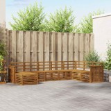 vidaXL Seturi de canapele 8 pcs natural Lemn Solid de Acacia 3375284