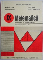 Matematica Geometrie si trigonometrie Manual pentru clasa a IX-a &ndash; Augustin Cota (1998)