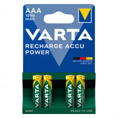 Baterie Reincarcabila Varta AAA LR3 Acumulatori Preincarcati Ni-MH 1.2V 1000mAh Blister 4 foto