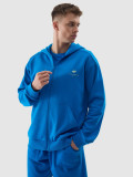 Hanorac de trening cu fermoar și glugă din bumbac organic pentru bărbați - cobalt, 4F Sportswear