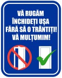 Panou Va rugam inchideti usa - 20x30 cm