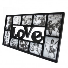 Rama Foto LOVE pentru 10 Fotografii, Culoare Negru foto