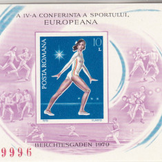 1979 LP 989 A IV-A CONFERINTA EUROPEANA A SPORTULUI COLITA NEDANTELATA MNH