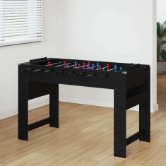 vidaXL Masă de Foosball Stejar Negru 125 x 60,5 x 80 cm Lemn compozit 858885