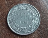 C50 - Moneda foarte veche - Elvetia - 2 franci - 1991, Europa