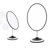Oglinda pentru machiaj, forma ovala, inaltime 29 cm, rama neagra