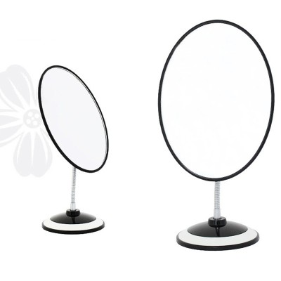Oglinda pentru machiaj, forma ovala, inaltime 29 cm, rama neagra foto