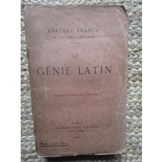 Le genie latin &ndash; Anatole France