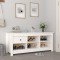 Dulap pentru pantofi, alb, 110x38x45,5 cm, lemn masiv pin