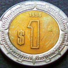 Moneda bimetal 1 NUEVO PESO - MEXIC, anul 1996 * cod 3842